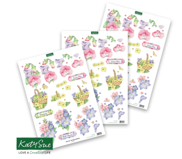 Flowers Die-Cuts, 3 sheets